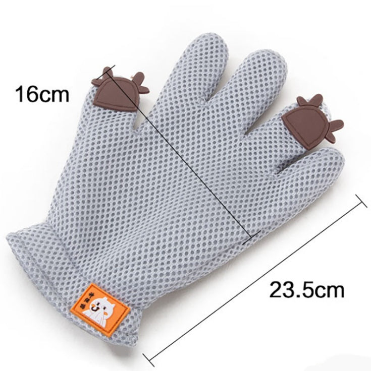 Loving soft touch grooming glove.