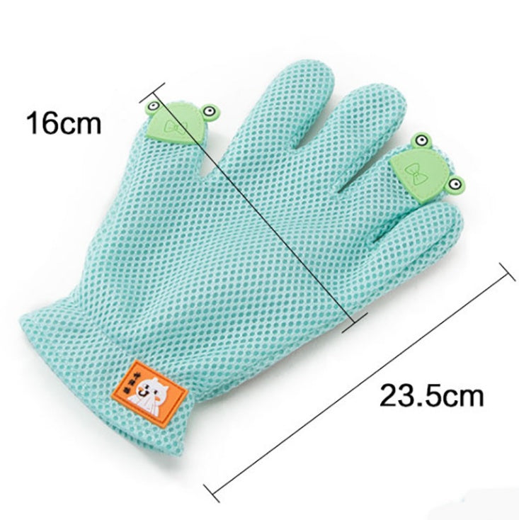 Loving soft touch grooming glove.