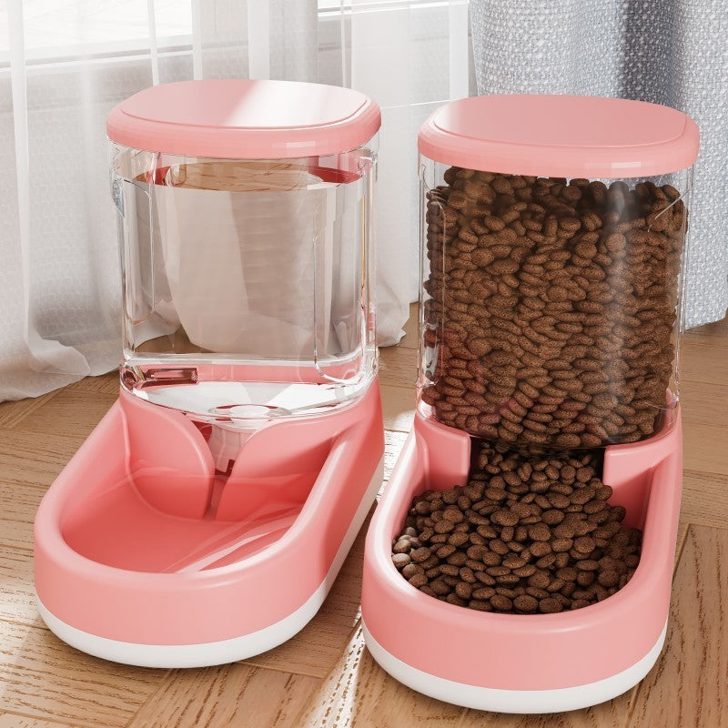 Automatic Pet Feeder & Water Fountain for Happy Cats & Dogs