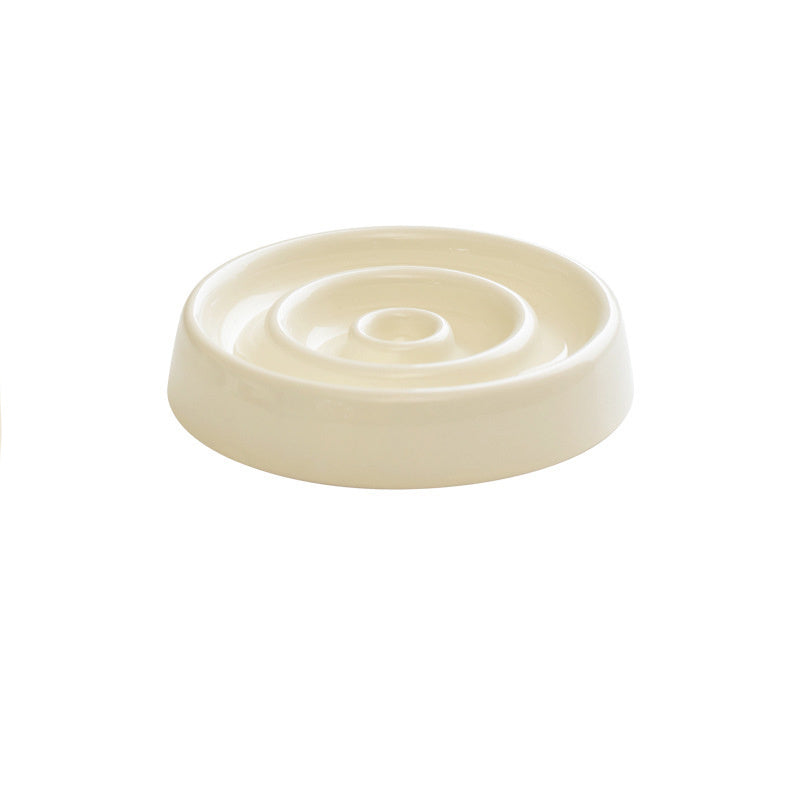Warm Ceramic Puzzle Bowl for Slow Pet Feeding