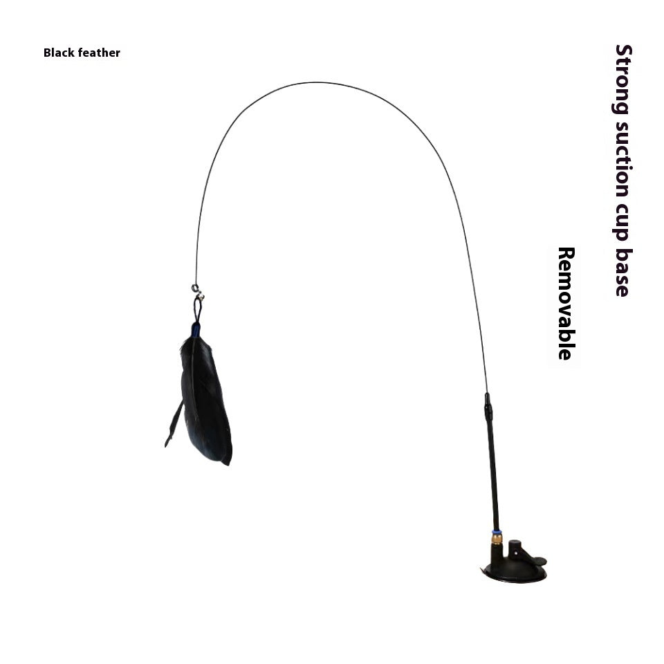 Interactive Cat Teaser Toy – Feathers, Bell & Endless Fun!