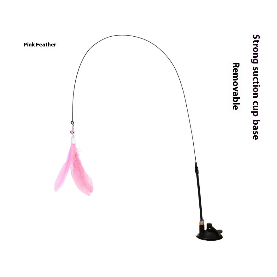 Interactive Cat Teaser Toy – Feathers, Bell & Endless Fun!