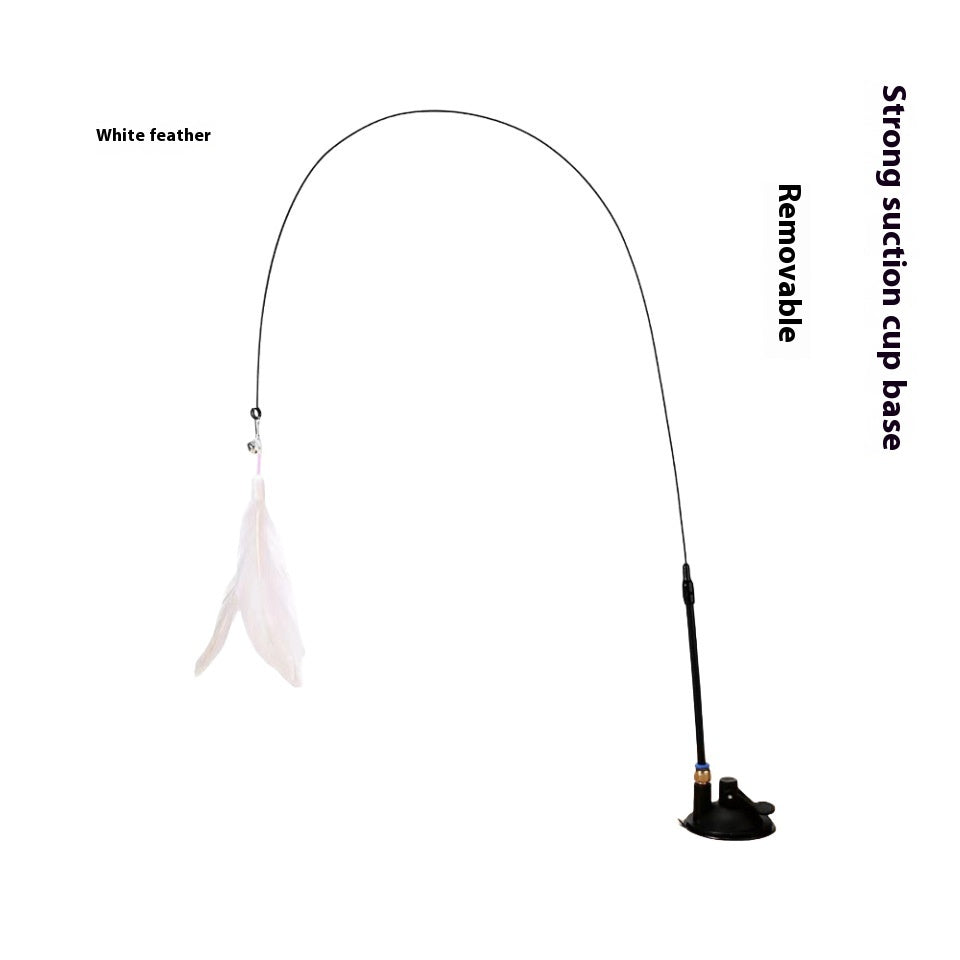 Interactive Cat Teaser Toy – Feathers, Bell & Endless Fun!